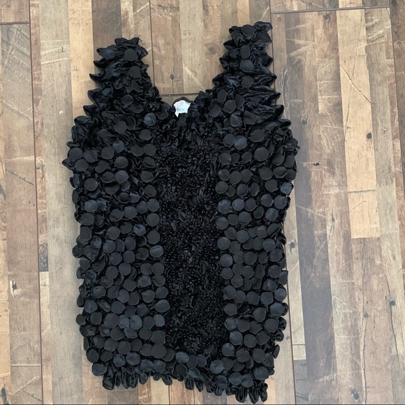 Sister Brand Textured Stretchable Sleeveless Top Black Sz One Size - Picture 9 of 11